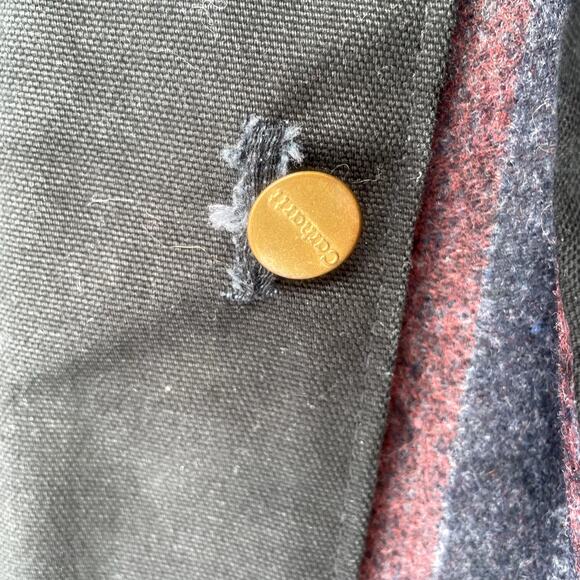 Carhartt Men's Vintage 2XL Black Blanket Lined Canvas Chore Coat Jacket - Picture 5 of 13